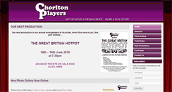 Desktop Screenshot of chorltonplayers.com