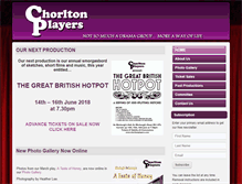 Tablet Screenshot of chorltonplayers.com